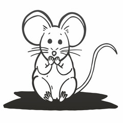 mouse with cheese