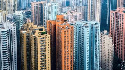 Fototapeta premium Urban housing projects aim to meet the growing demand for city living.