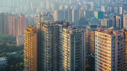 Obraz premium Urban housing projects aim to meet the growing demand for city living.