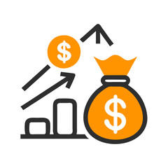 Stylized Money Bag Vector for Financial Graphics