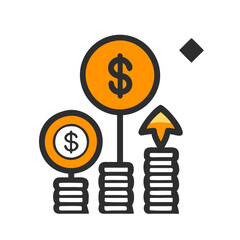 Stylized Money Bag Vector for Financial Graphics