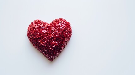 Obraz premium Heart on white background. Love. Valentine's day. Abstract background.