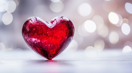 Fototapeta premium Heart on white background. Love. Valentine's day. Abstract background.