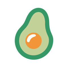 Stylized Avocado Vector Graphic for Food Themes