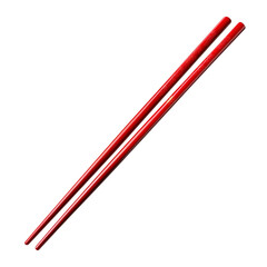 Photography of Vibrant Red Wooden Chinese New Year Chopsticks on Clean White Background