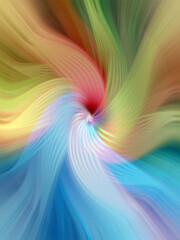 Vibrant abstract background with colorful swirling patterns, blending vivid red, pink, blue, and yellow hues. Perfect for modern art, design projects, or digital creativity