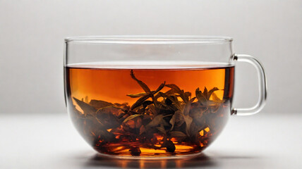 See through cup of Black Tea 