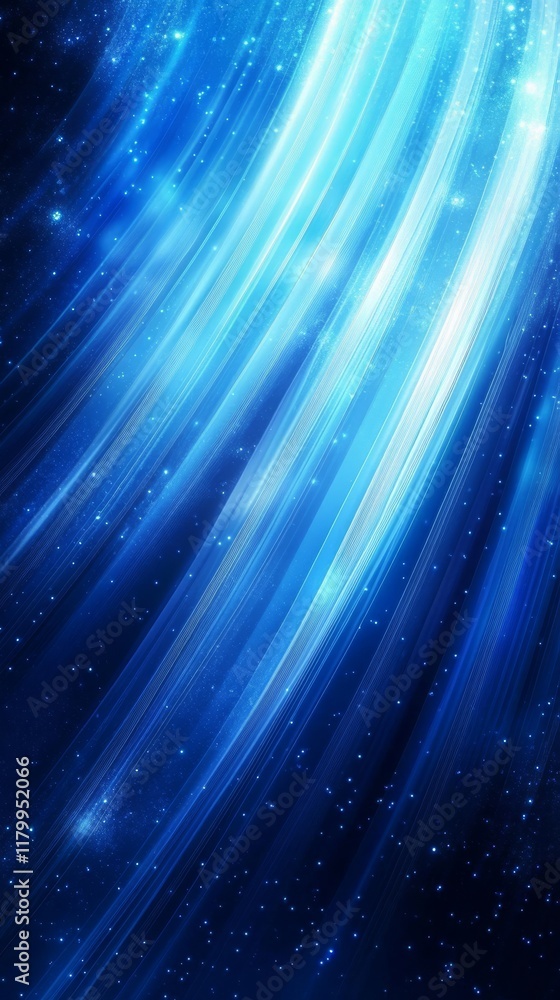 Aufkleber this captivating abstract background features stunning blue light rays, ideal for science and techno