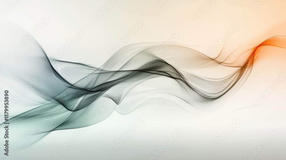 Aufkleber abstract smoke background with flowing lines and swirling pattern design