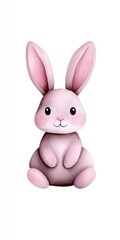 Cute cartoon rabbit illustration, perfect for children's designs and playful themes.