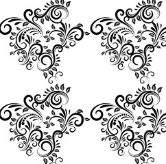 abstract floral frame