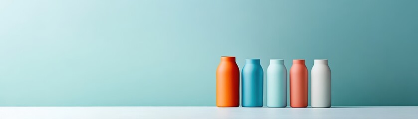 Elegant vases, a decorative touch for the modern home or office setting three