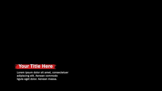 Universal Title & Description Lower Third