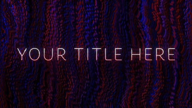 Digital Glitch Chromatic Title & Text Intro
