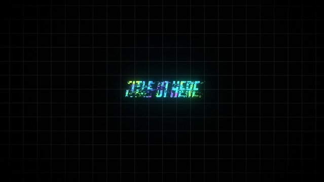 Glitching Cyber Grid Colorful Text & Title Intro