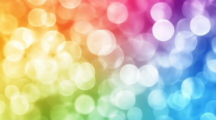 Obraz premium Colorful Bokeh Background with Vibrant Rainbow Hues for Festive and Celebratory Designs, Perfect for Events, Parties, and Creative Projects