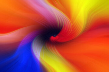 Fototapeta premium Vibrant abstract background with colorful swirling patterns, blending vivid red, pink, blue, and yellow hues. Perfect for modern art, design projects, or digital creativity