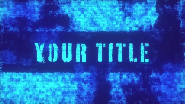Glitching Distorted Duotone Text & Title Intro