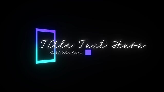 Neon Glowing Gradient Title Reveal