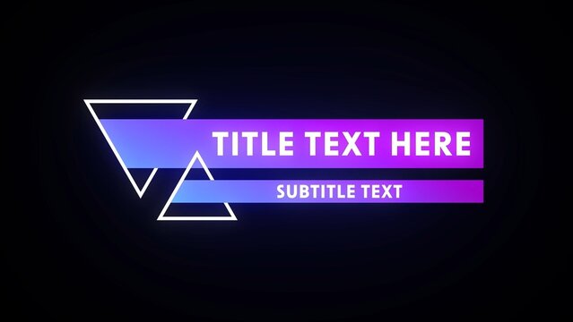 Gaming Neon Glow Bright Title Reveal with Gradient