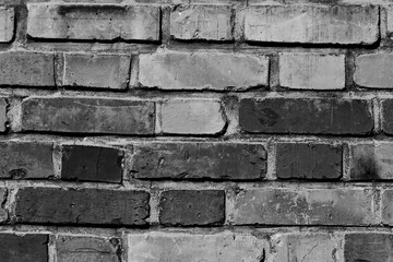 Hintergrund von einer Ziegelmauer in schwarz-weiß