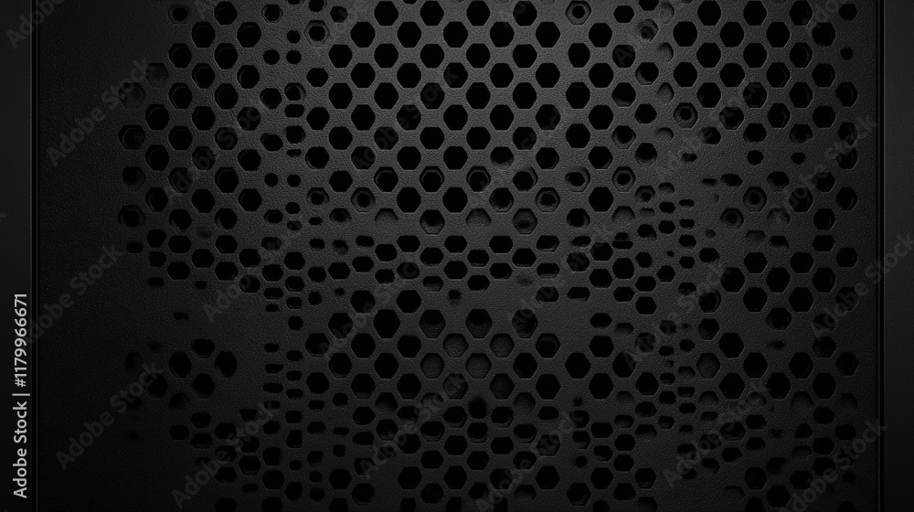 Poster pattern of leather background with square texture and leather border, loudspeaker mesh or acoustic g