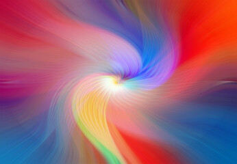 Obraz premium Vibrant abstract background with colorful swirling patterns, blending vivid red, pink, blue, and yellow hues. Perfect for modern art, design projects, or digital creativity