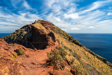 Obraz premium Scenic summer panorama at Ponta de Sao Lourenco, on Madeira island, Portugal.