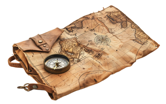 Compass on White on white background PNG.