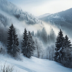 Winter Mountain Forest