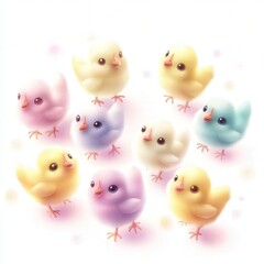 Pastel Chicks: A Gathering of Fluffballs