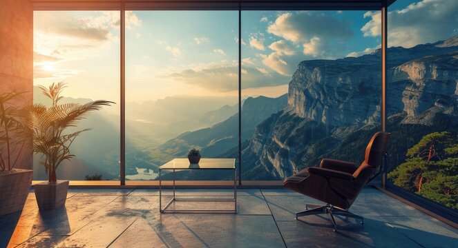 Scenic Mountain View: Virtual Meeting Background for Online Webinars and Home Offices