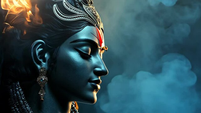 Profile View of Lord Shivas Face