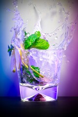 cocktail with lime and ice