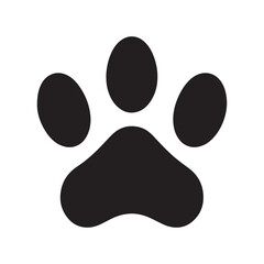 paw silhouette vector icon illustration