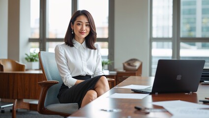 Fototapeta premium businesswoman working on laptop