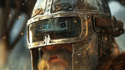 Viking Helmet Meets Google Glass: Blending Tradition with Modern Technology