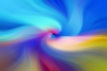 Vibrant abstract background with colorful swirling patterns, blending vivid red, pink, blue, and yellow hues. Perfect for modern art, design projects, or digital creativity