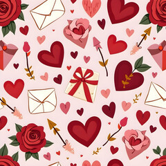 Seamless pattern of sweet valentine