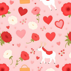 Seamless pattern of sweet valentine
