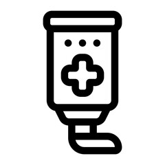 Ointment Line Icon. Single icon, line vector icon