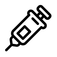 Syringe Line Icon. Single icon, line vector icon