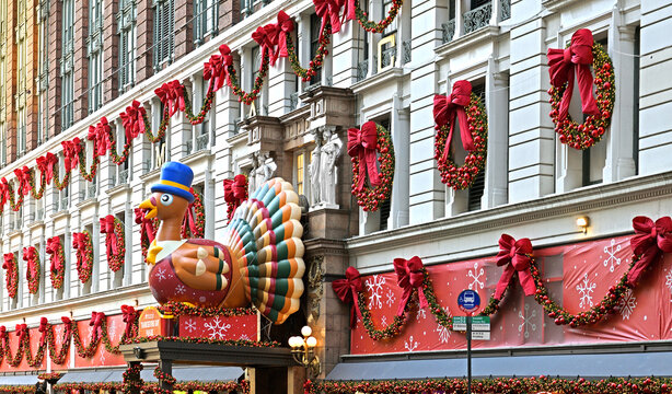 Funny Tom Turkey, mascot of Macy's Thanksgiving Day Parade, New York City