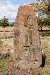 Ethiopia, decorated steles of the prehistoric site of Tiya.