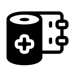 Obraz premium Bandage Glyph Icon. Single icon, glyph vector icon