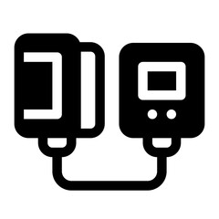 Blood Pressure Glyph Icon. Single icon, glyph vector icon