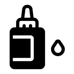 Eyedrop Glyph Icon. Single icon, glyph vector icon