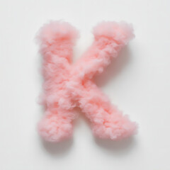 3d Fluffy Alphabet, Fluffy Fur Letters Pink Alphabet, Esteica, Soft Alphabet