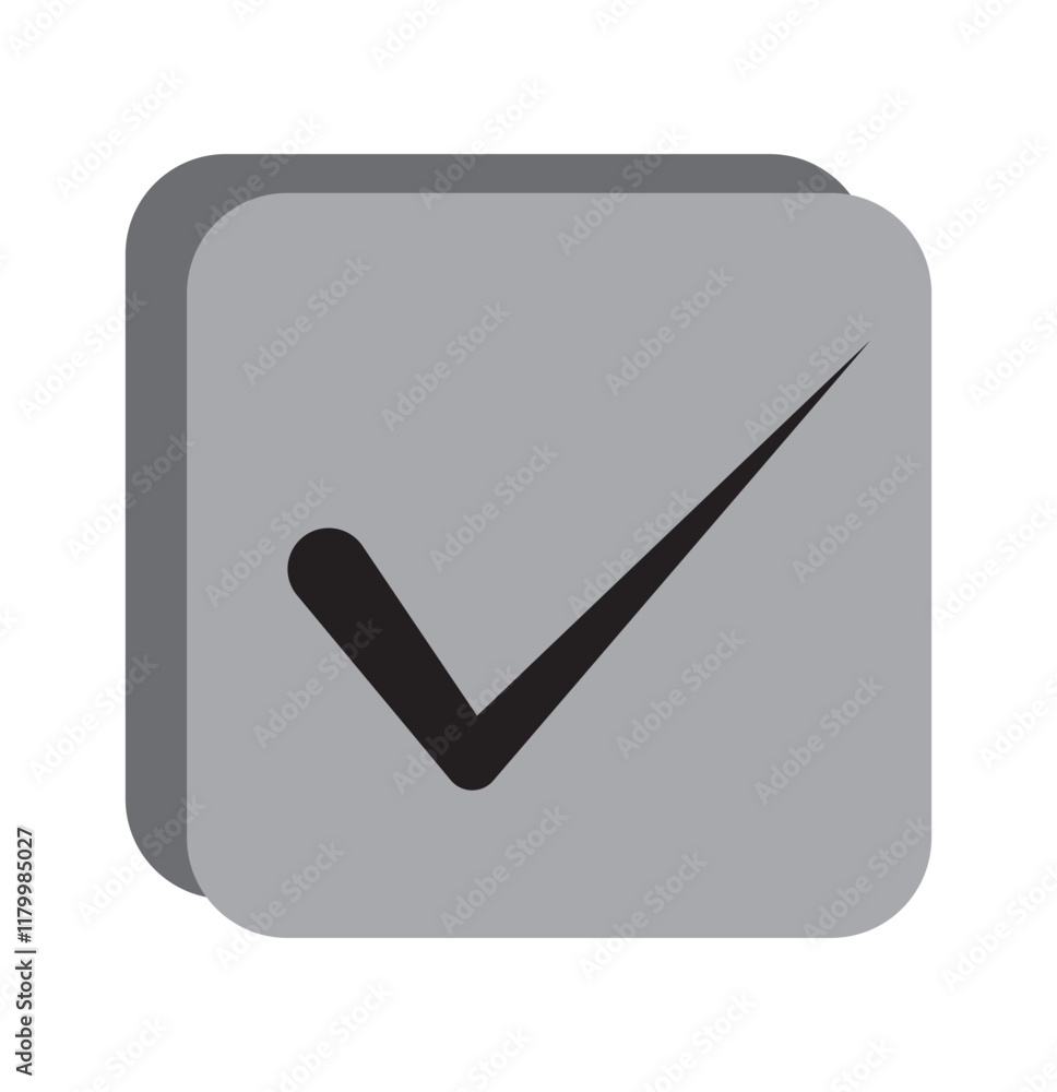 Poster colorful check mark tick icon with round and box set stylish design. tick icon.eps10