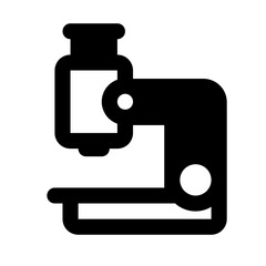 Microscope Simple Glyph Icon. Single icon, glyph vector icon